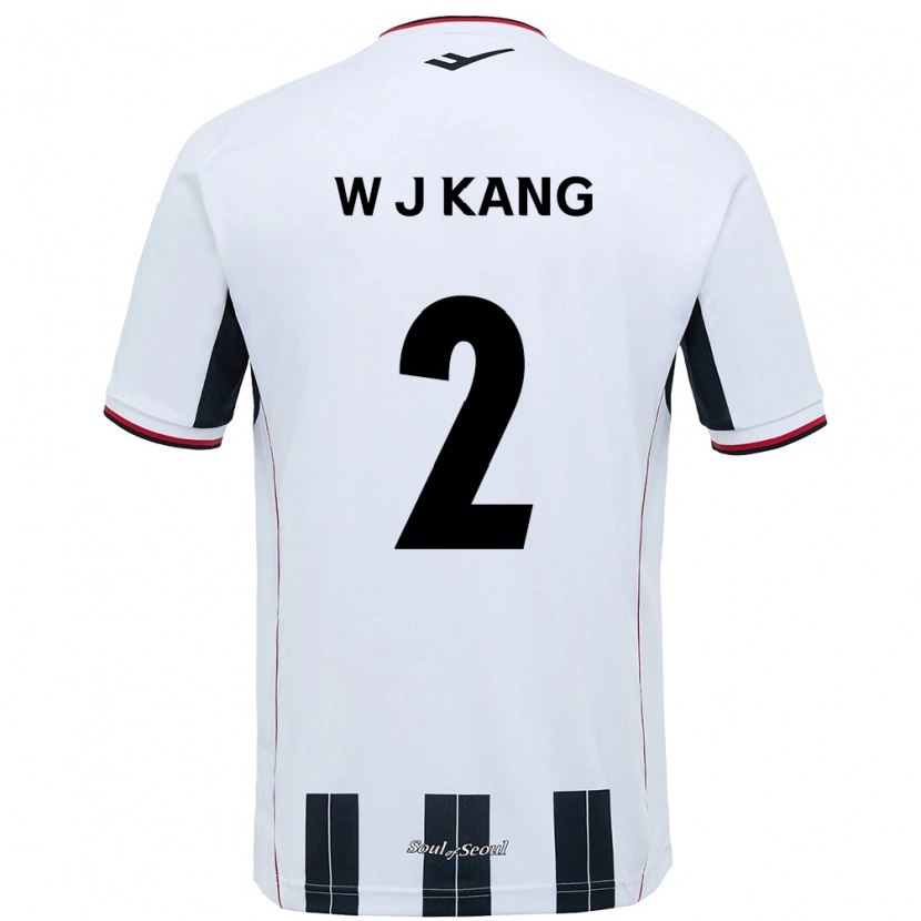 DanxenキッズJae-Won Kang#2ホワイト ブラックアウェイシャツ2025/26ジャージーユニフォーム