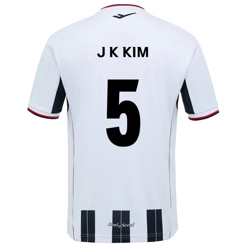 DanxenキッズJae-Kang Kim#5ホワイト ブラックアウェイシャツ2025/26ジャージーユニフォーム