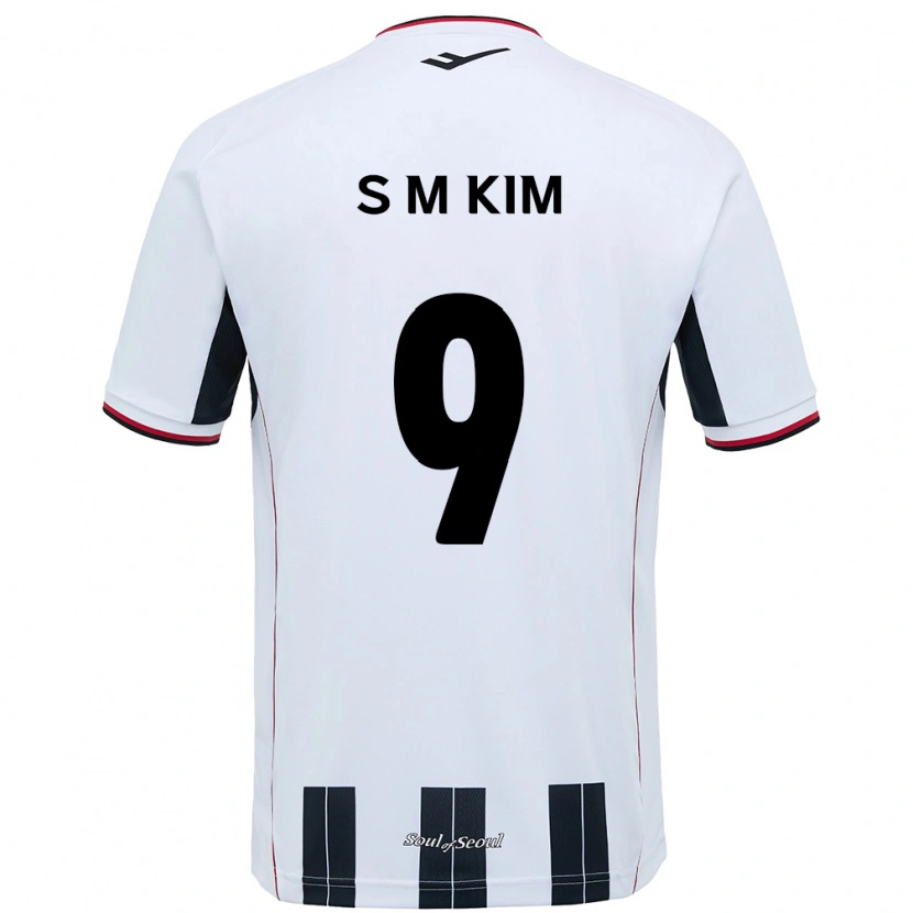 DanxenキッズMin-Sung Kim#9ホワイト ブラックアウェイシャツ2025/26ジャージーユニフォーム