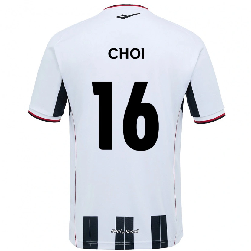 DanxenキッズJun Choi#16ホワイト ブラックアウェイシャツ2025/26ジャージーユニフォーム