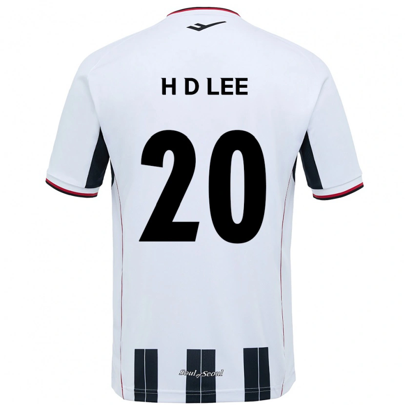 DanxenキッズHan-Do Lee#20ホワイト ブラックアウェイシャツ2025/26ジャージーユニフォーム