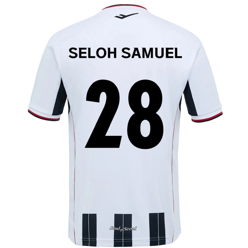 DanxenキッズGbato Seloh Samuel#28ホワイト ブラックアウェイシャツ2025/26ジャージーユニフォーム