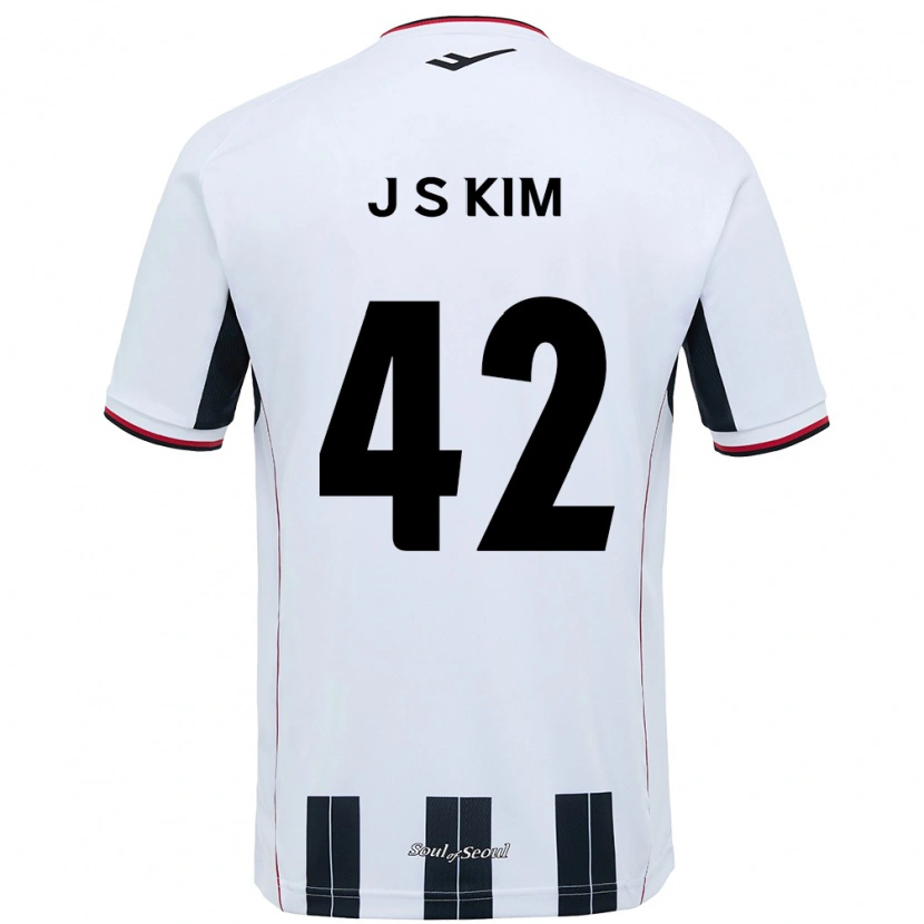 DanxenキッズShin-Jin Kim#42ホワイト ブラックアウェイシャツ2025/26ジャージーユニフォーム