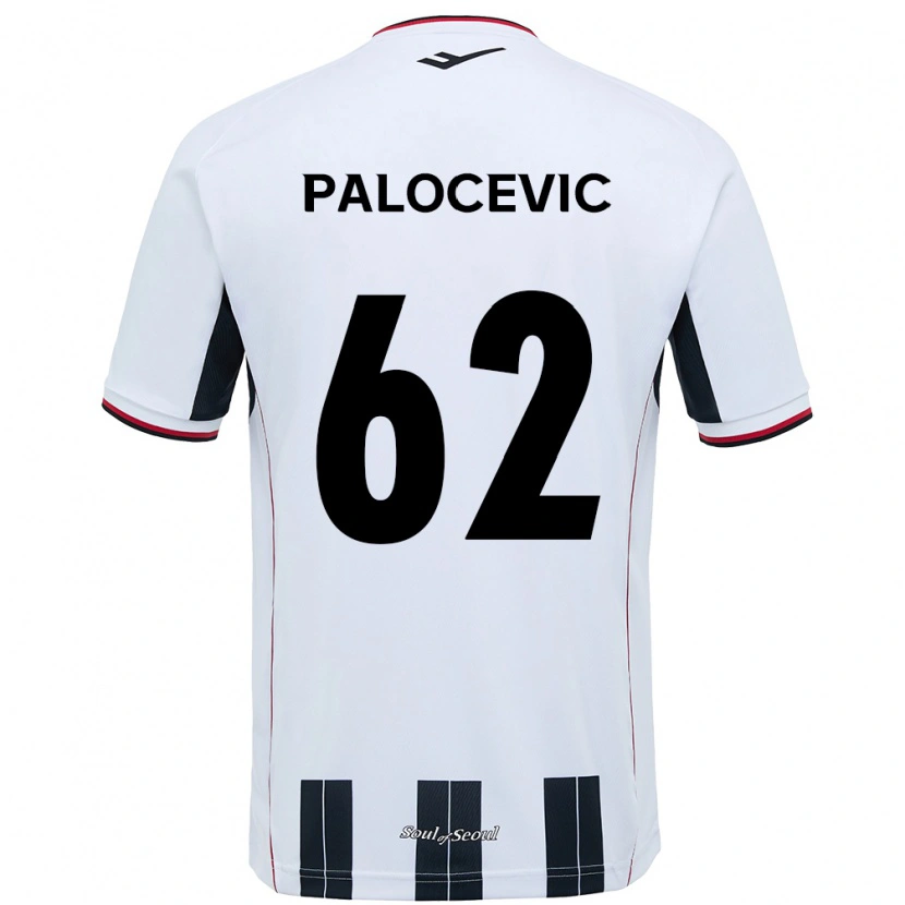 Danxenキッズアレクサンダル・パロチェビッチ#62ホワイト ブラックアウェイシャツ2025/26ジャージーユニフォーム