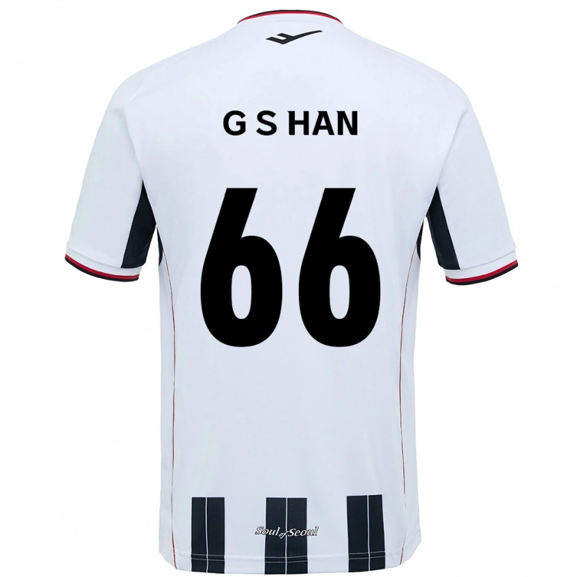 Danxenキッズハン・スンギュ#66ホワイト ブラックアウェイシャツ2025/26ジャージーユニフォーム