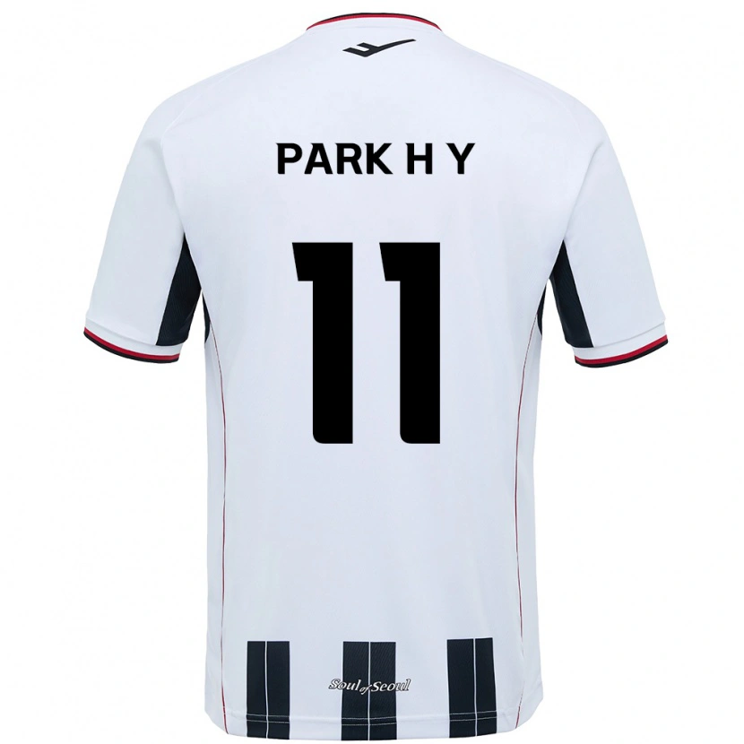 DanxenキッズPark Hee-Young#11ホワイト ブラックアウェイシャツ2025/26ジャージーユニフォーム