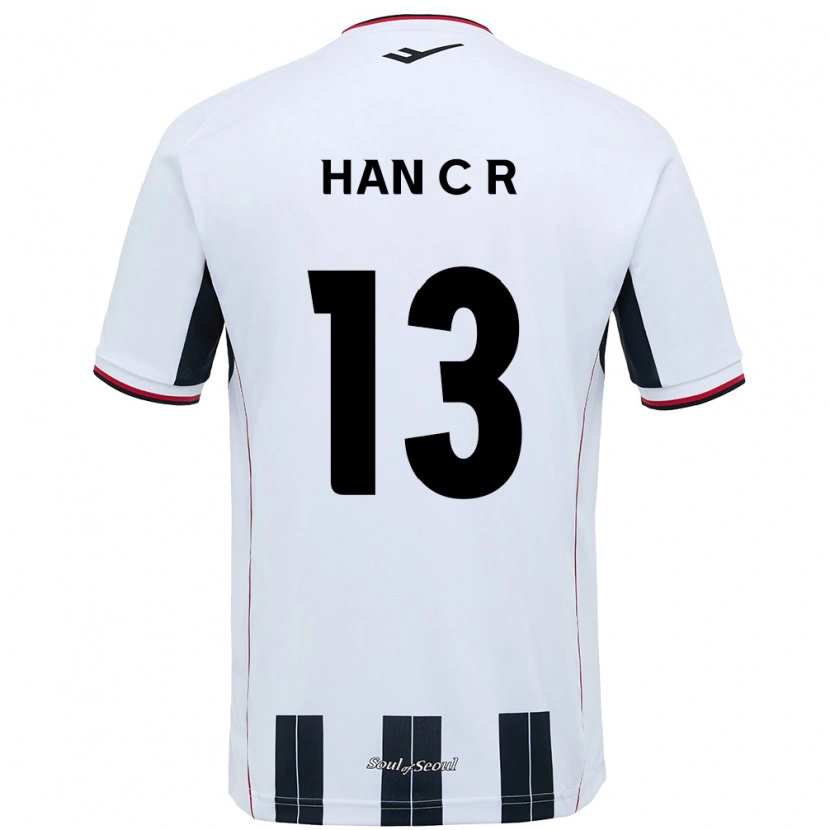 DanxenキッズHan Chae-Rin#13ホワイト ブラックアウェイシャツ2025/26ジャージーユニフォーム