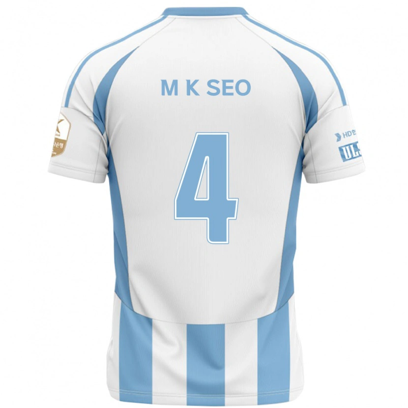 DanxenキッズMyeong-Kwan Seo#4ホワイト スカイブルーアウェイシャツ2025/26ジャージーユニフォーム