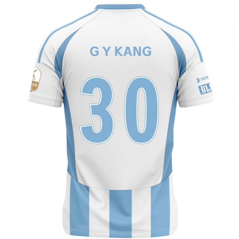 DanxenキッズYun-Gu Kang#30ホワイト スカイブルーアウェイシャツ2025/26ジャージーユニフォーム