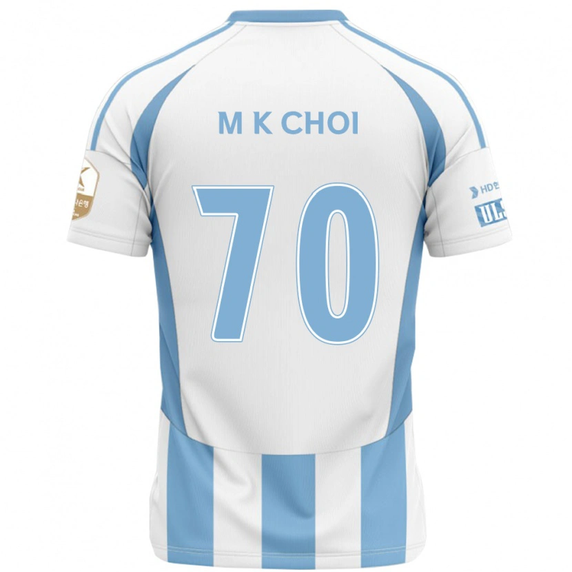 DanxenキッズKang-Min Choi#70ホワイト スカイブルーアウェイシャツ2025/26ジャージーユニフォーム