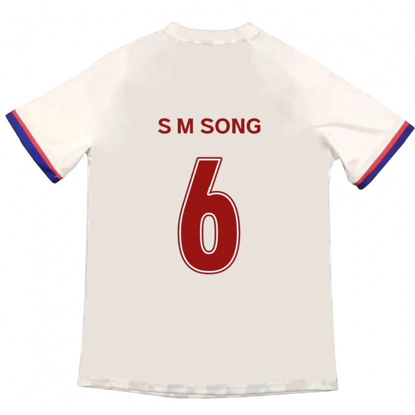 DanxenキッズMin-Seob Song#6オフホワイト レッドアウェイシャツ2025/26ジャージーユニフォーム