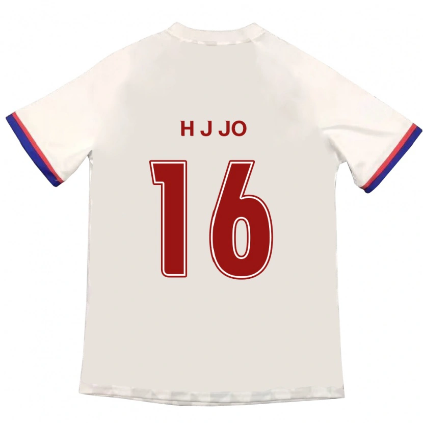 DanxenキッズJun-Hyun Jo#16オフホワイト レッドアウェイシャツ2025/26ジャージーユニフォーム