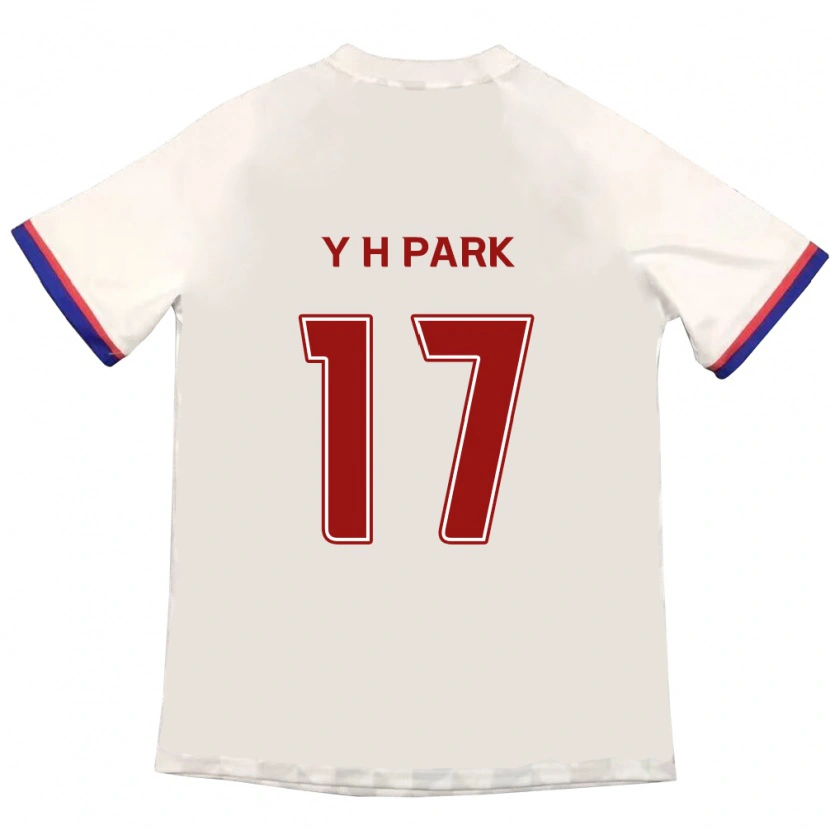 DanxenキッズYong-Hui Park#17オフホワイト レッドアウェイシャツ2025/26ジャージーユニフォーム