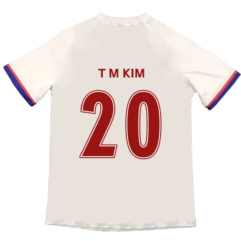 DanxenキッズTae-Min Kim#20オフホワイト レッドアウェイシャツ2025/26ジャージーユニフォーム