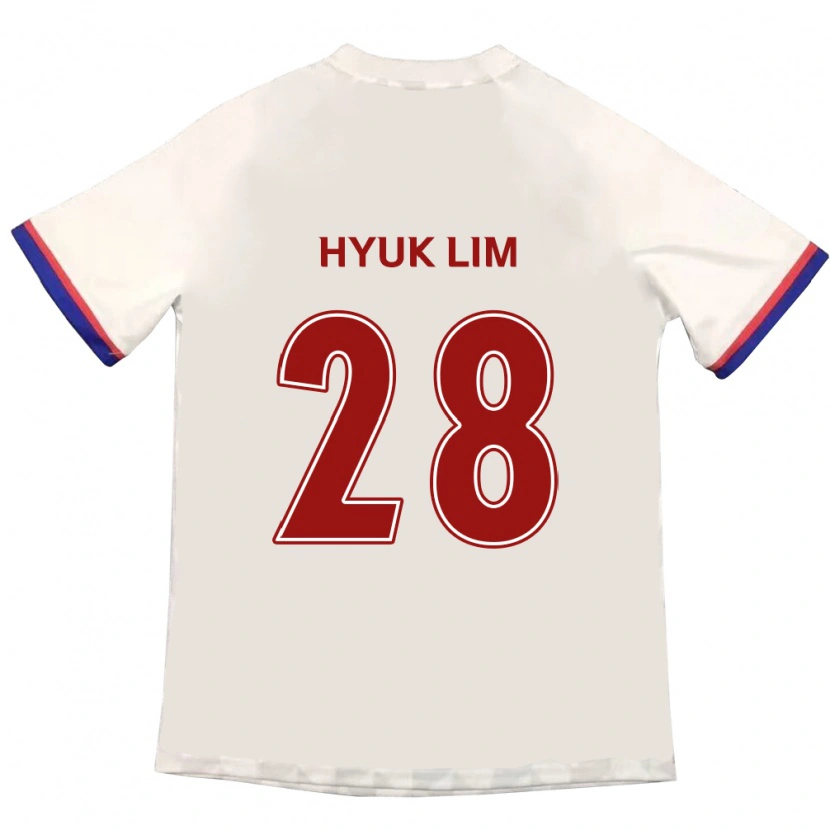 DanxenキッズHyuk Lim#28オフホワイト レッドアウェイシャツ2025/26ジャージーユニフォーム