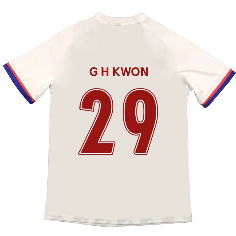 DanxenキッズGi-Hyun Kwon#29オフホワイト レッドアウェイシャツ2025/26ジャージーユニフォーム