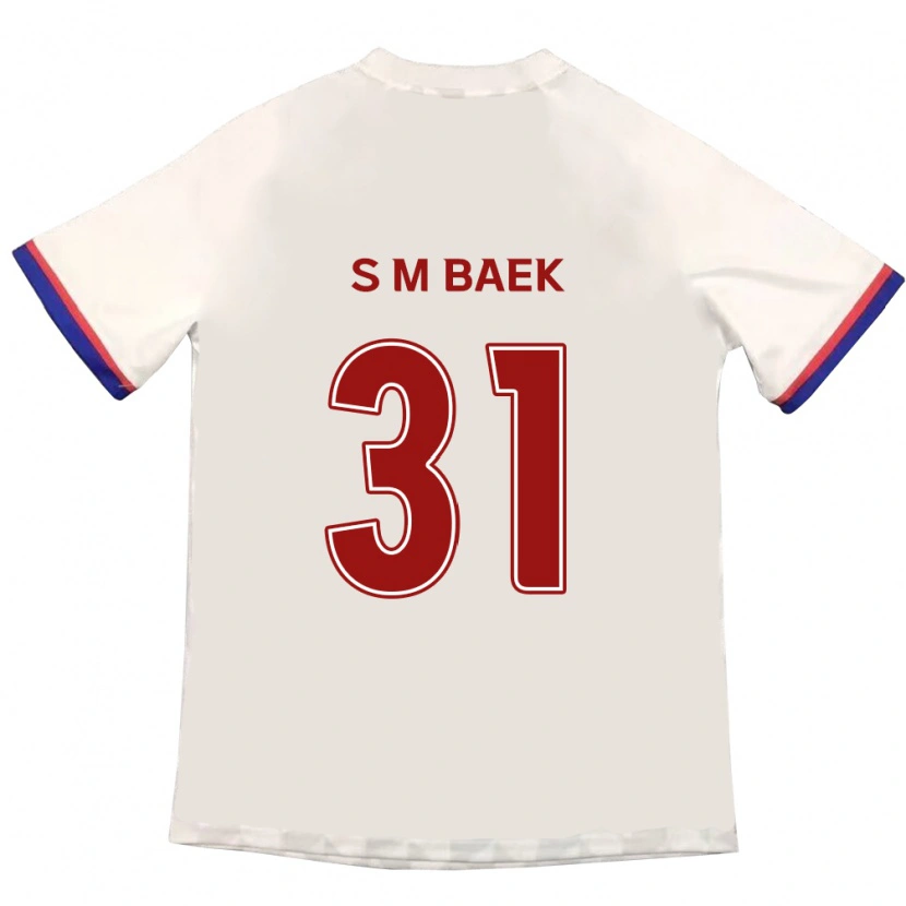 DanxenキッズSeung-Min Baek#31オフホワイト レッドアウェイシャツ2025/26ジャージーユニフォーム