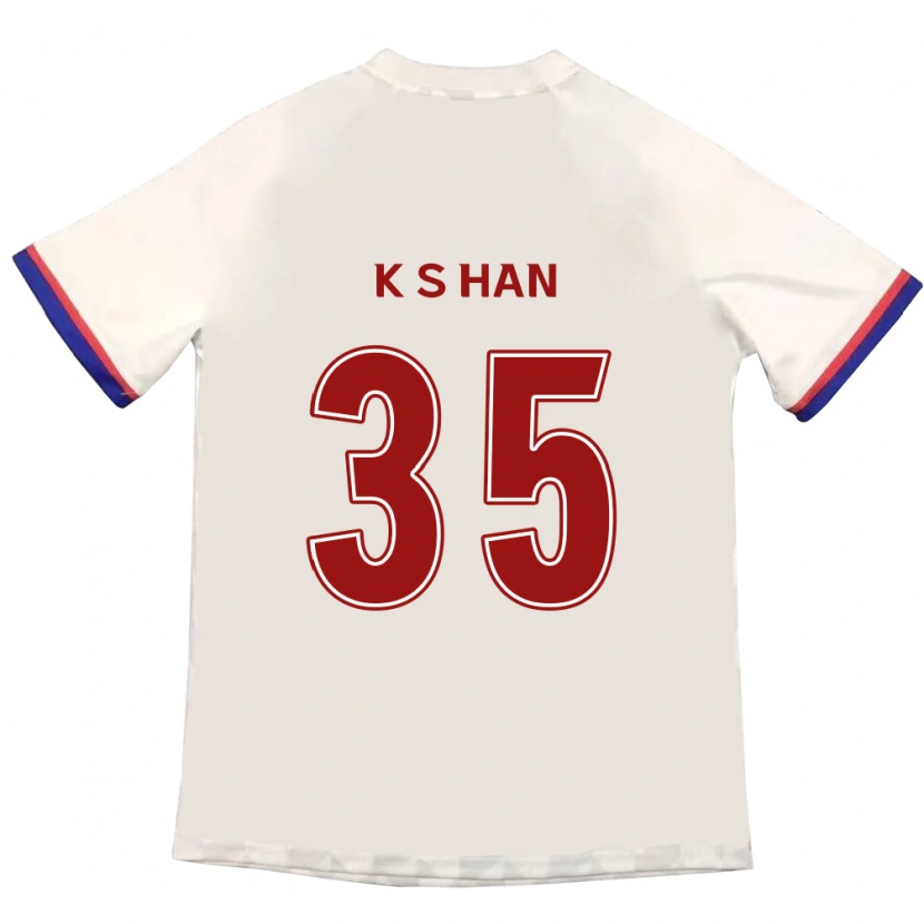 DanxenキッズSang-Kyu Han#35オフホワイト レッドアウェイシャツ2025/26ジャージーユニフォーム