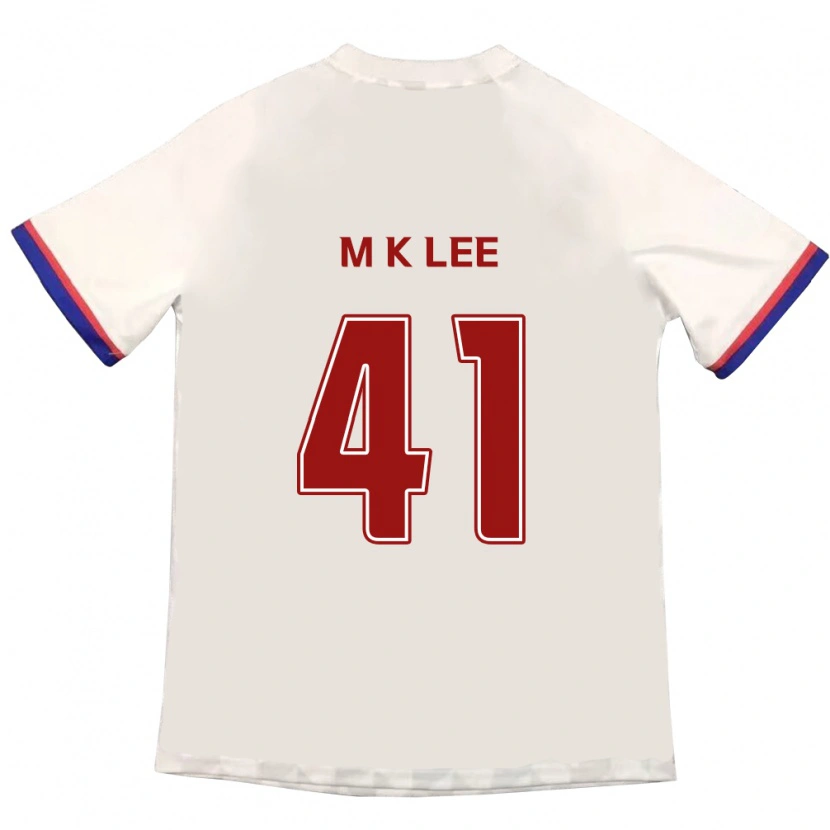 DanxenキッズKyung-Min Lee#41オフホワイト レッドアウェイシャツ2025/26ジャージーユニフォーム
