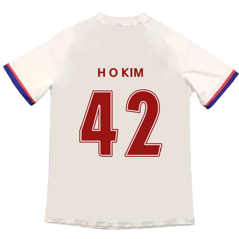 DanxenキッズOne-Hyung Kim#42オフホワイト レッドアウェイシャツ2025/26ジャージーユニフォーム