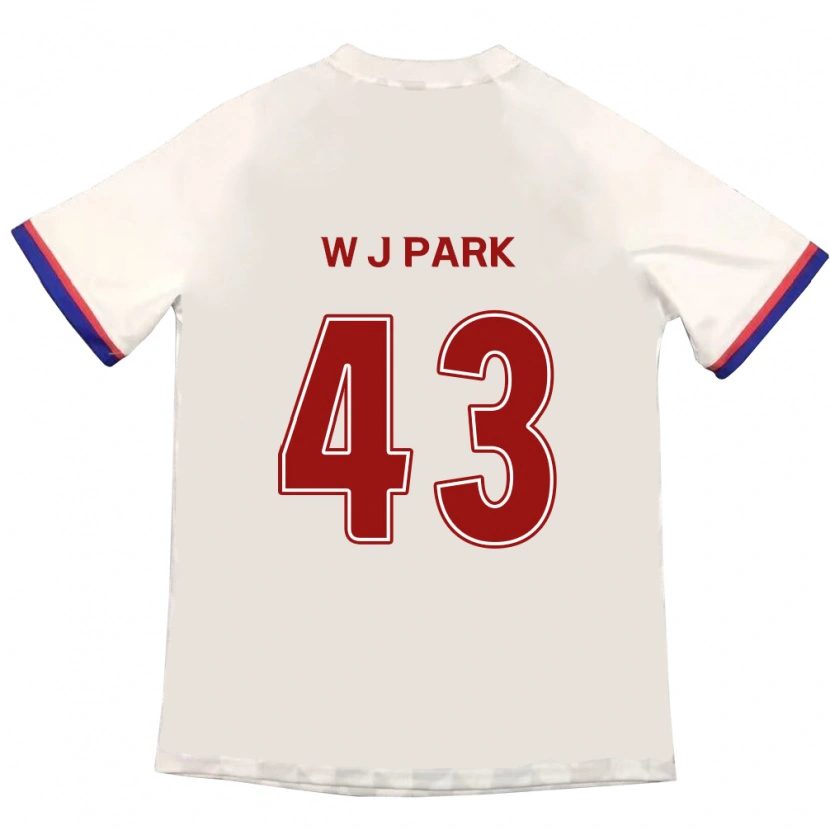 DanxenキッズJin-Woo Park#43オフホワイト レッドアウェイシャツ2025/26ジャージーユニフォーム
