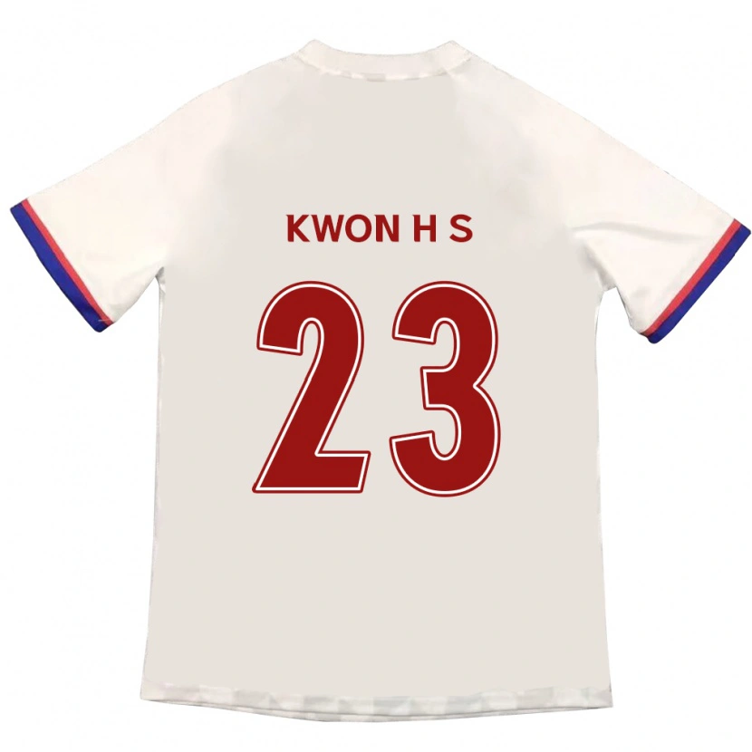 DanxenキッズKwon Hui-Seon#23オフホワイト レッドアウェイシャツ2025/26ジャージーユニフォーム