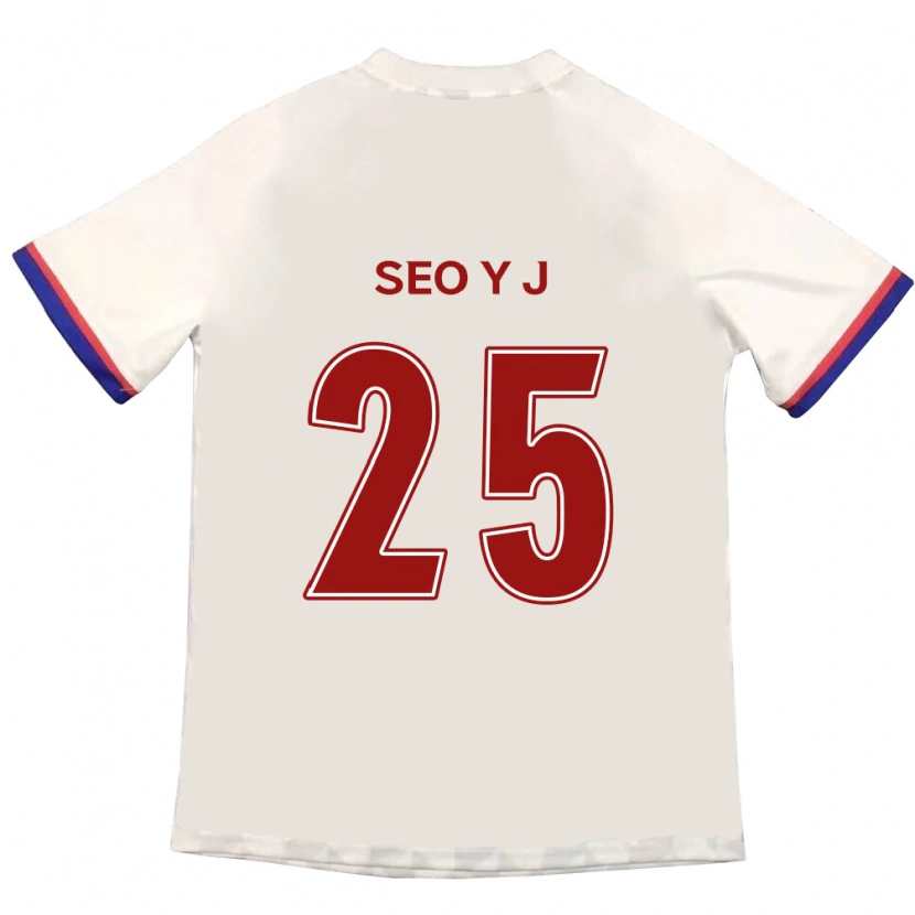 DanxenキッズSeo Ye-Jin#25オフホワイト レッドアウェイシャツ2025/26ジャージーユニフォーム