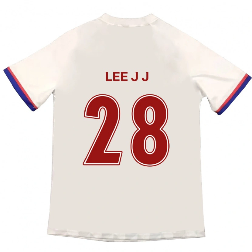 DanxenキッズLee Jin-Joo#28オフホワイト レッドアウェイシャツ2025/26ジャージーユニフォーム
