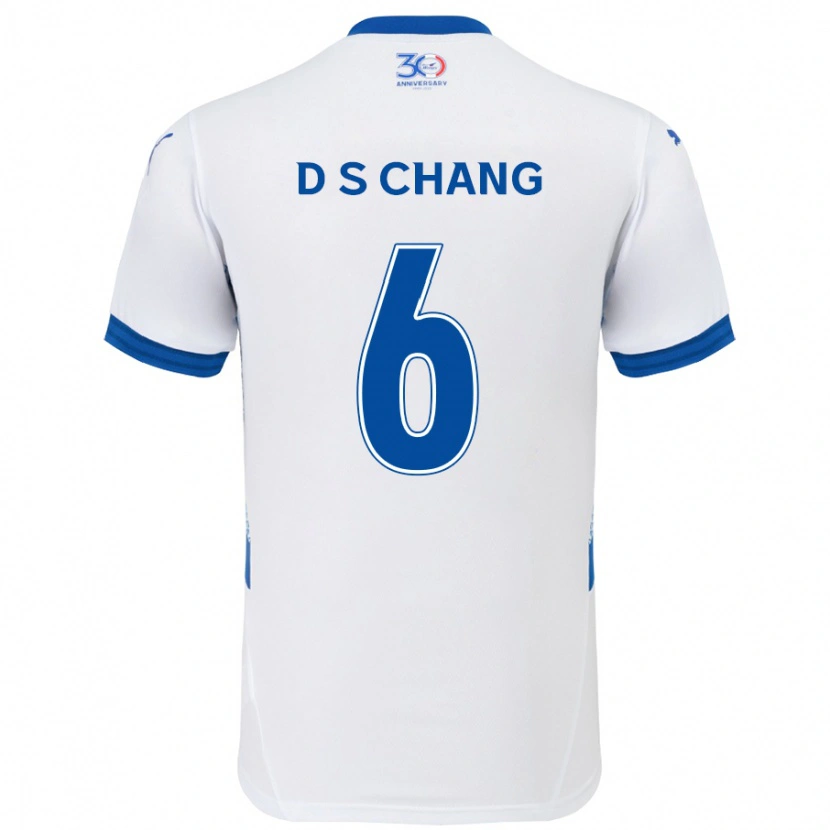 DanxenキッズSe-Dong Chang#6ホワイト ロイヤルブルーアウェイシャツ2025/26ジャージーユニフォーム