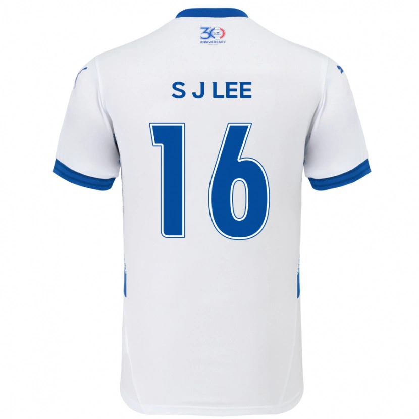 DanxenキッズJong-Sung Lee#16ホワイト ロイヤルブルーアウェイシャツ2025/26ジャージーユニフォーム