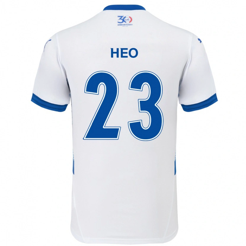 DanxenキッズHwan Heo#23ホワイト ロイヤルブルーアウェイシャツ2025/26ジャージーユニフォーム