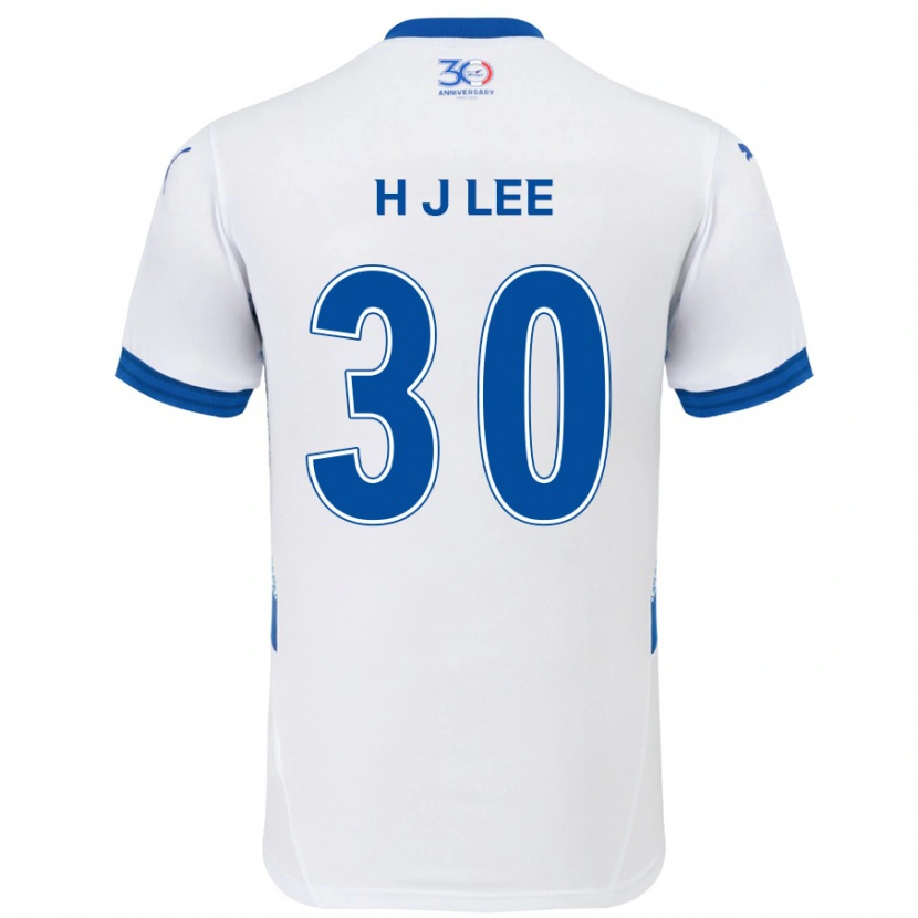 DanxenキッズJi-Ho Lee#30ホワイト ロイヤルブルーアウェイシャツ2025/26ジャージーユニフォーム
