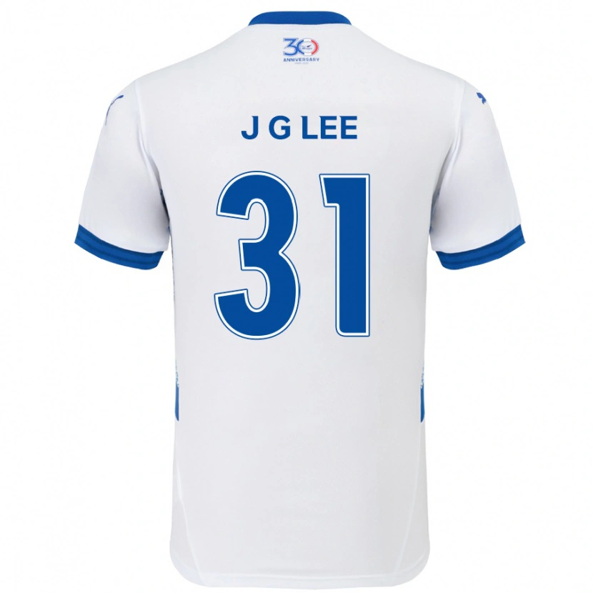 DanxenキッズGyeong-Jun Lee#31ホワイト ロイヤルブルーアウェイシャツ2025/26ジャージーユニフォーム