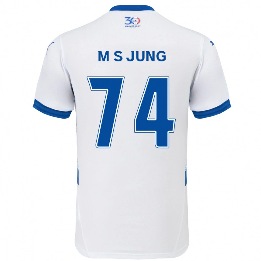 DanxenキッズSung-Min Jung#74ホワイト ロイヤルブルーアウェイシャツ2025/26ジャージーユニフォーム
