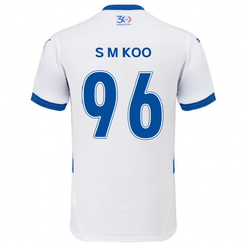 DanxenキッズMin-Seo Koo#96ホワイト ロイヤルブルーアウェイシャツ2025/26ジャージーユニフォーム