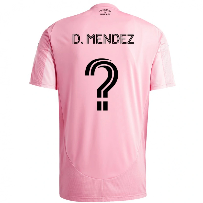 DanxenメンズDylan Mendez#0ピンク ブラックホームシャツ2025/26ジャージーユニフォーム
