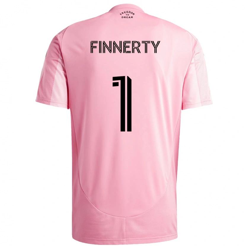 DanxenメンズOwen Finnerty#1ピンク ブラックホームシャツ2025/26ジャージーユニフォーム