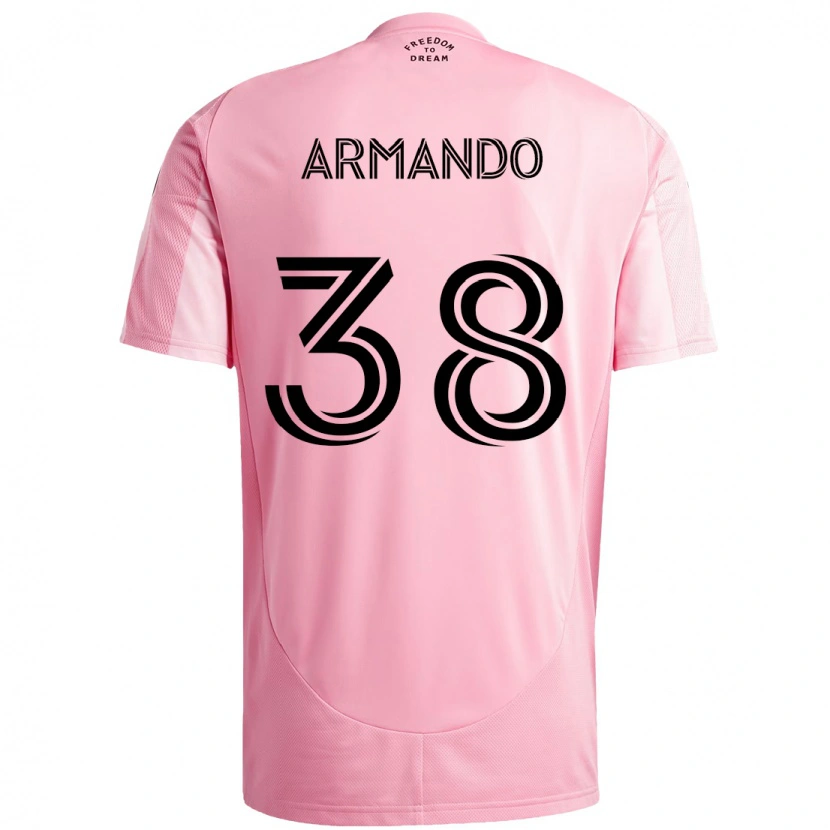 DanxenメンズMáximo Armando#38ピンク ブラックホームシャツ2025/26ジャージーユニフォーム