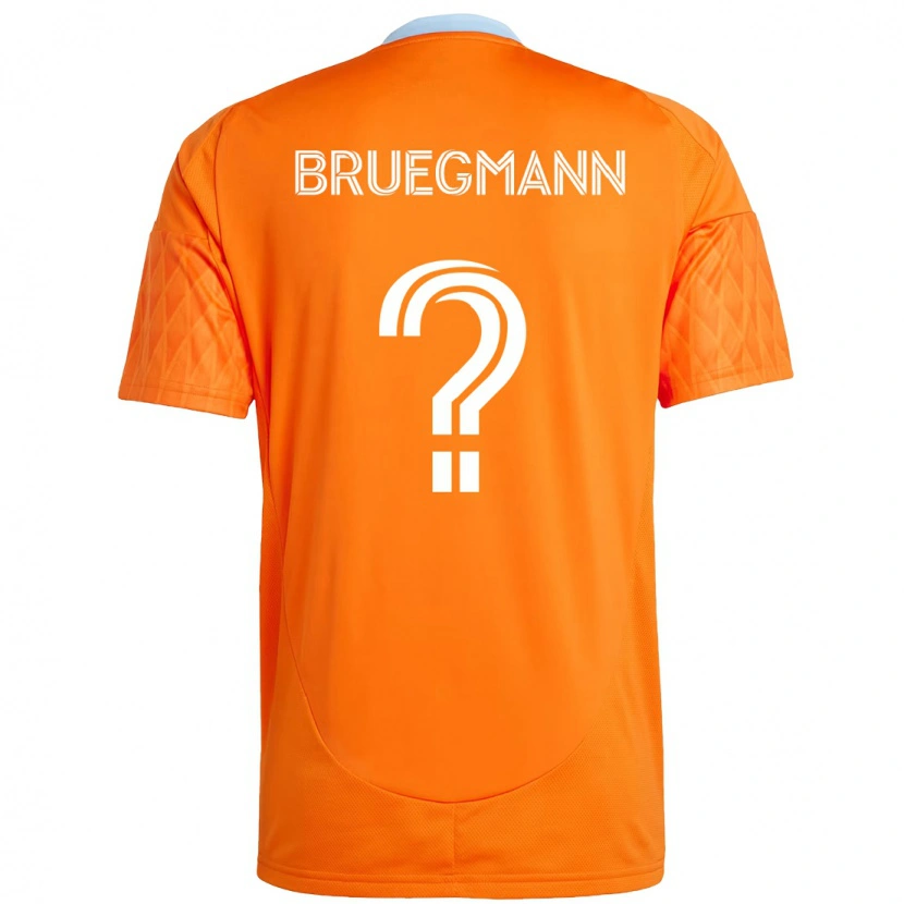 DanxenメンズLukas Bruegmann#0オレンジ ホワイトホームシャツ2025/26ジャージーユニフォーム