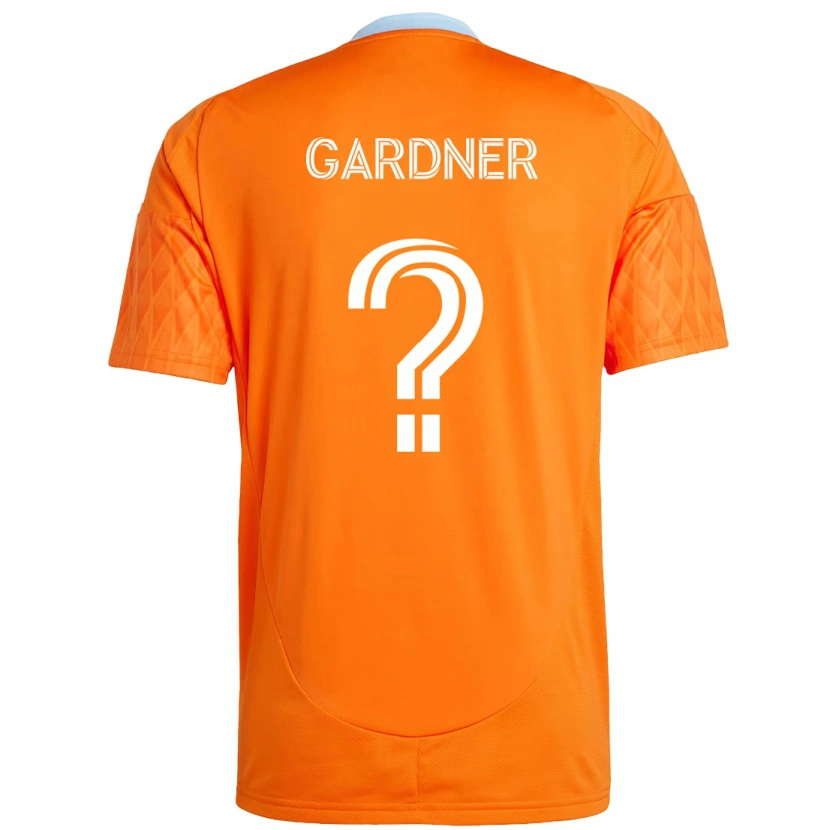 DanxenメンズMyles Gardner#0オレンジ ホワイトホームシャツ2025/26ジャージーユニフォーム
