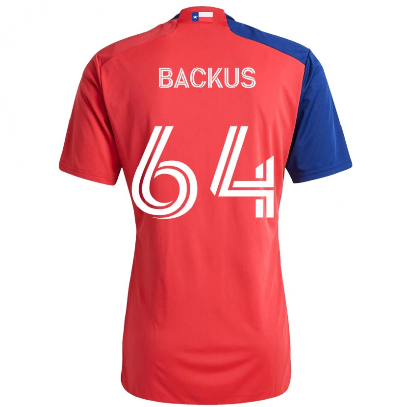DanxenメンズBraeden Backus#64レッド ネイビーブルーホームシャツ2025/26ジャージーユニフォーム