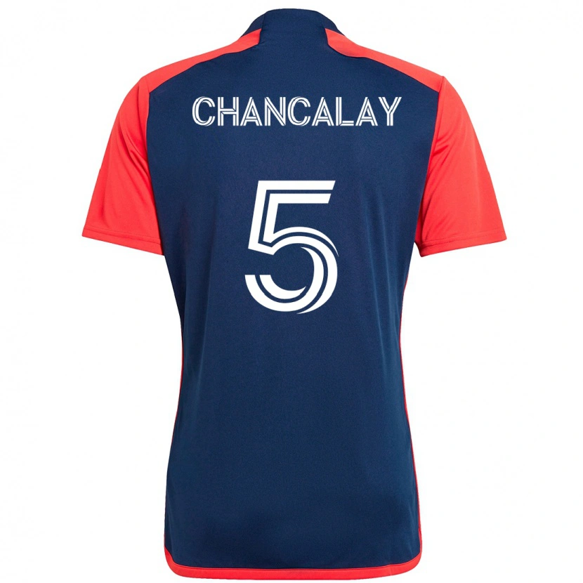 DanxenメンズTomás Chancalay#5ブルー レッドホームシャツ2025/26ジャージーユニフォーム