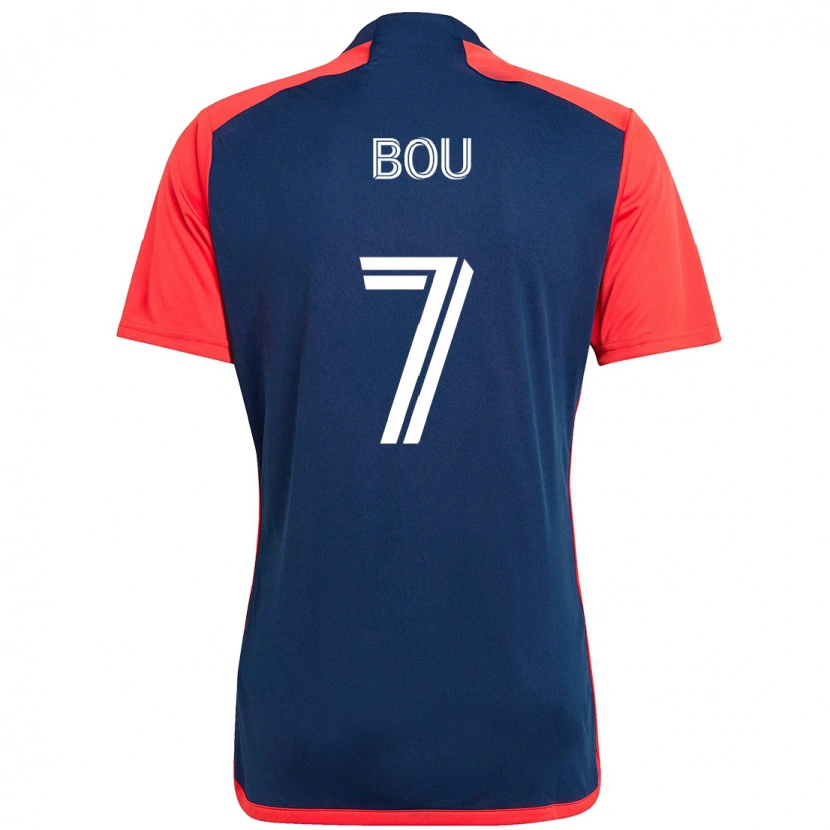 Danxenメンズグスタボ・ボウ#7ブルー レッドホームシャツ2025/26ジャージーユニフォーム