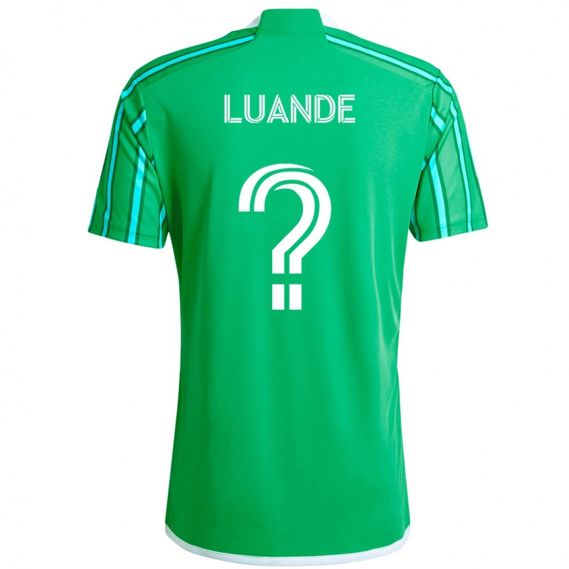 DanxenメンズMichael Luande#0グリーン ホワイトホームシャツ2025/26ジャージーユニフォーム