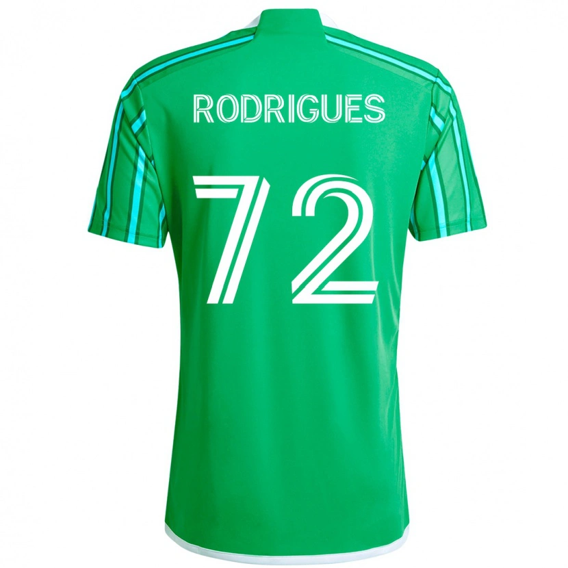 DanxenメンズBraudílio Rodrigues#72グリーン ホワイトホームシャツ2025/26ジャージーユニフォーム