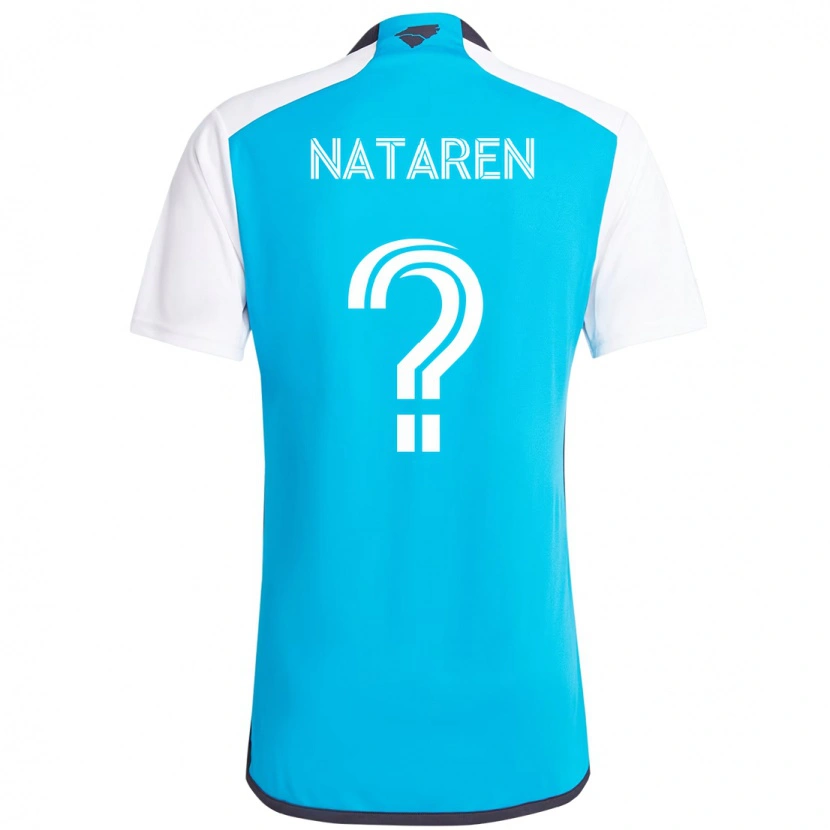 DanxenメンズCorey Nataren#0スカイブルー ホワイトホームシャツ2025/26ジャージーユニフォーム