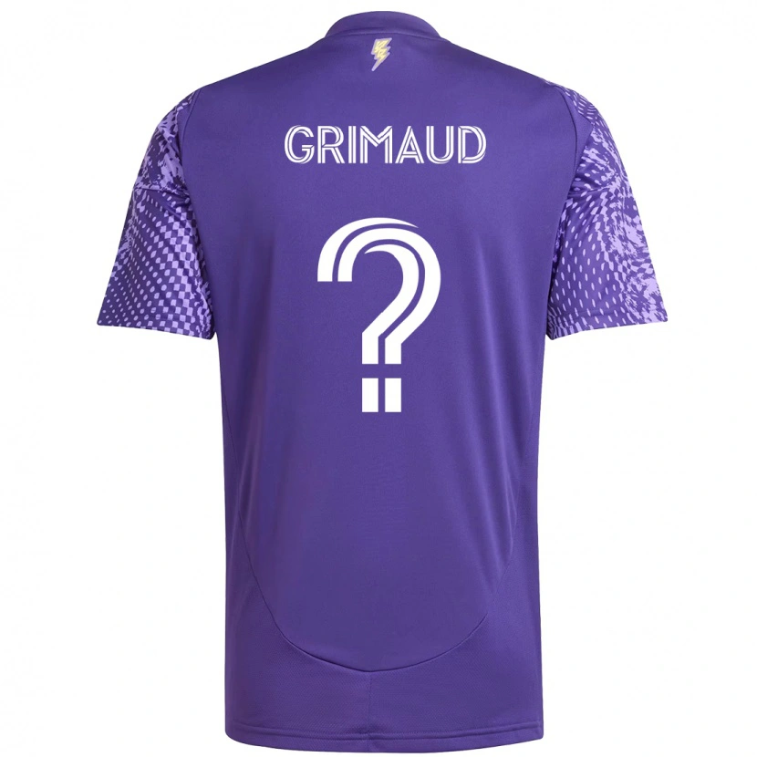 DanxenメンズAxel Grimaud#0パープル ホワイトホームシャツ2025/26ジャージーユニフォーム