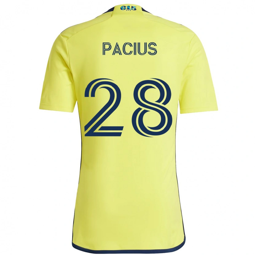 DanxenメンズWoobens Pacius#28イエロー ネイビーブルーホームシャツ2025/26ジャージーユニフォーム