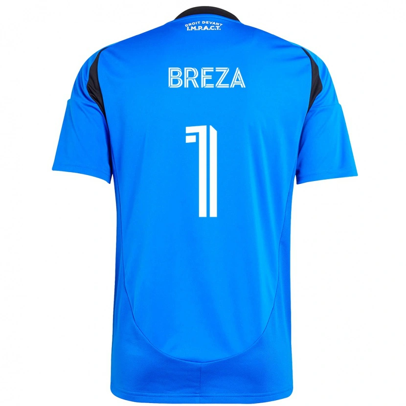 DanxenメンズSebastian Breza#1ダークブルー ブラックホームシャツ2025/26ジャージーユニフォーム