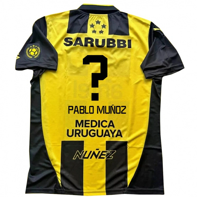 DanxenメンズJuan Pablo Muñoz#0イエロー ブラックホームシャツ2025/26ジャージーユニフォーム